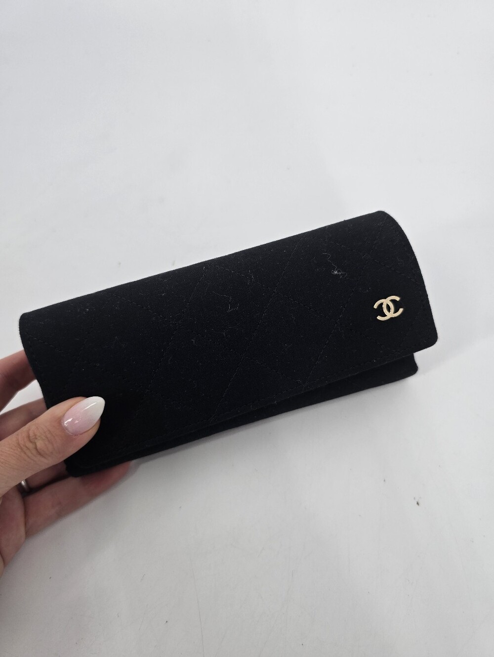 Chanel Black Acetate Rectangle Women's Sunglasses 5559 c.622/S4 Spellout Logo - Picture 10 of 10